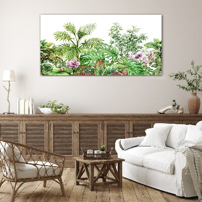 Tropical oasis of greenery Glass Wall Art