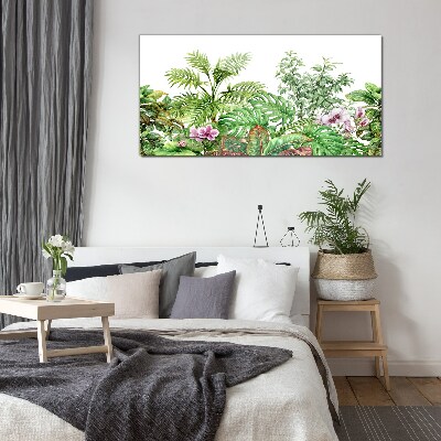 Tropical oasis of greenery Glass Wall Art