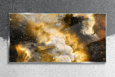 Space universe Glass Wall Art
