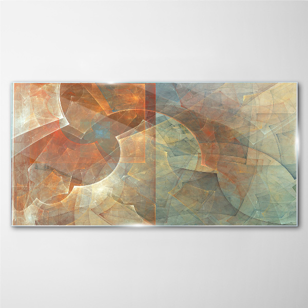 Abstract composition of colors Glass Wall Art