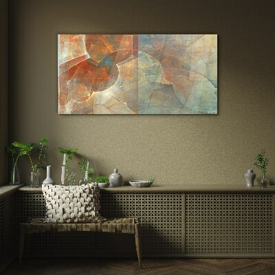 Abstract composition of colors Glass Wall Art