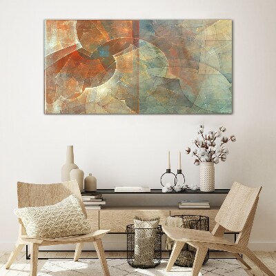 Abstract composition of colors Glass Wall Art