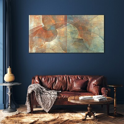 Abstract composition of colors Glass Wall Art