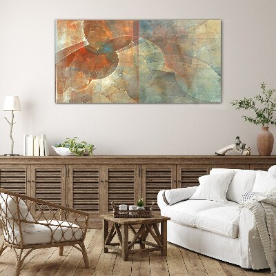 Abstract composition of colors Glass Wall Art