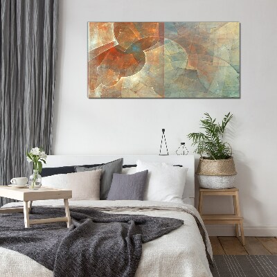 Abstract composition of colors Glass Wall Art