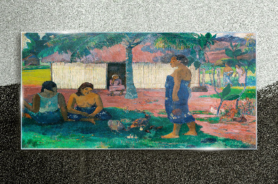 Relax in a tropical garden Glass Wall Art