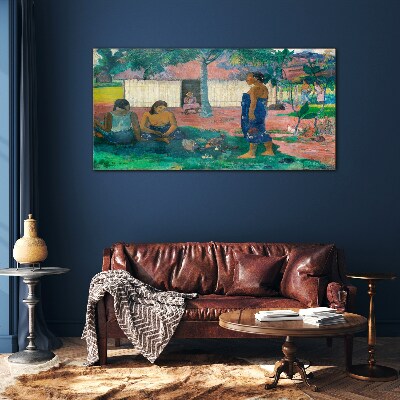 Relax in a tropical garden Glass Wall Art