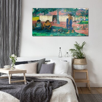 Relax in a tropical garden Glass Wall Art