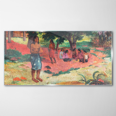 A Scene from Life in Hawaii Glass Wall Art