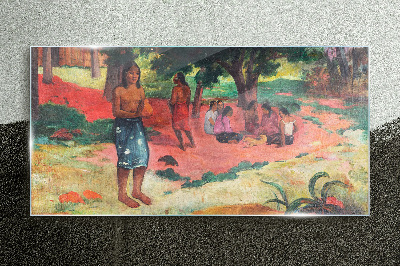 A Scene from Life in Hawaii Glass Wall Art