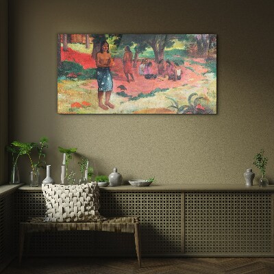 A Scene from Life in Hawaii Glass Wall Art