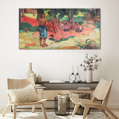 A Scene from Life in Hawaii Glass Wall Art