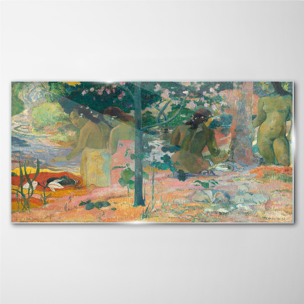 Women by the water Glass Wall Art