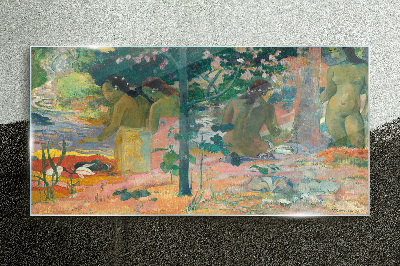 Lost eden gauguin Glass Wall Art