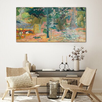 Women by the water Glass Wall Art