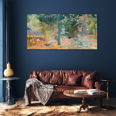 Women by the water Glass Wall Art