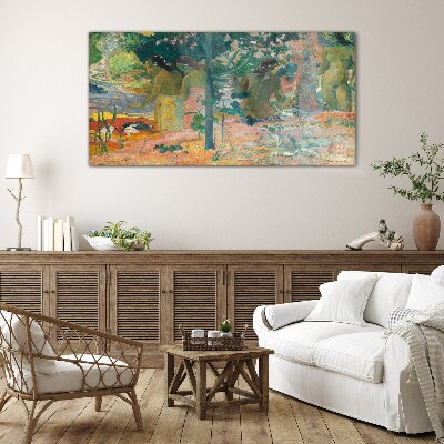 Women by the water Glass Wall Art