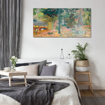 Women by the water Glass Wall Art