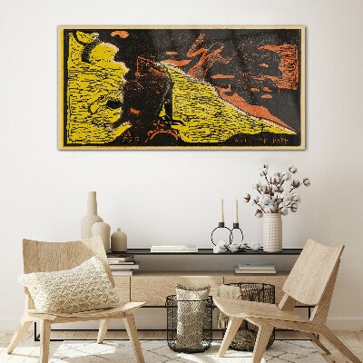 Green wave of emotions Glass Wall Art