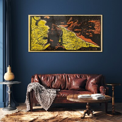 Green wave of emotions Glass Wall Art