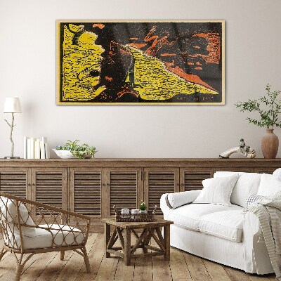 Green wave of emotions Glass Wall Art