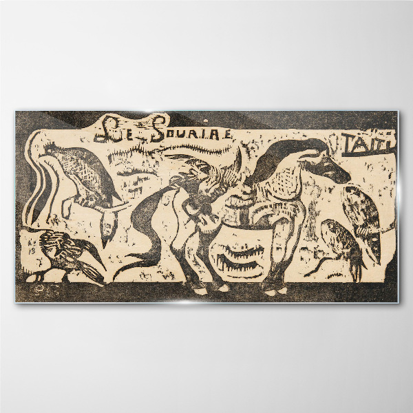 Animals in motion Glass Wall Art