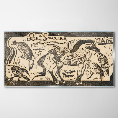 Animals in motion Glass Wall Art