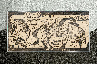 Animals in motion Glass Wall Art