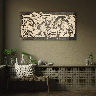 Animals in motion Glass Wall Art