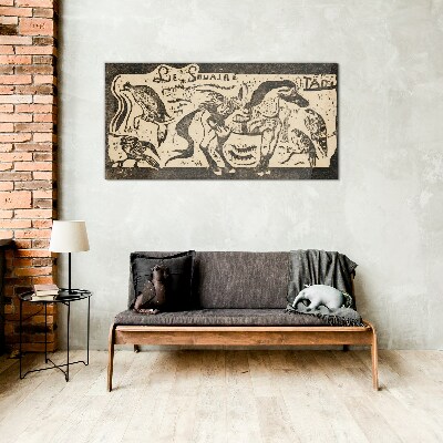 Animals in motion Glass Wall Art
