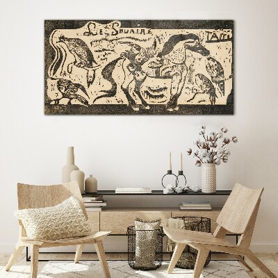 Animals in motion Glass Wall Art