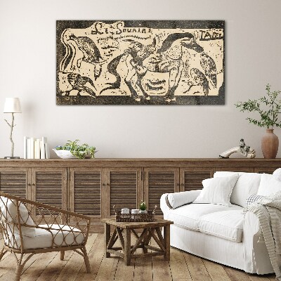Animals in motion Glass Wall Art