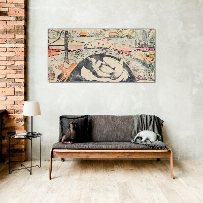 A scene from a rural landscape Glass Wall Art