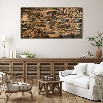 Summer afternoon at the lake Glass Wall Art