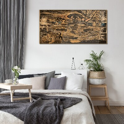 Summer afternoon at the lake Glass Wall Art