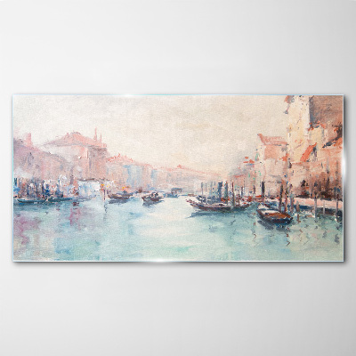 Venetian mornings Glass Wall Art