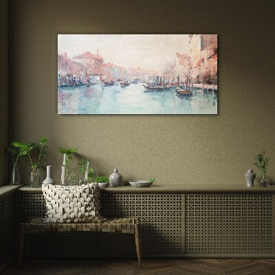 Venetian mornings Glass Wall Art