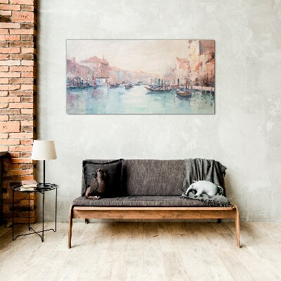 Venetian mornings Glass Wall Art