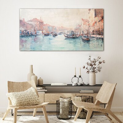 Venetian mornings Glass Wall Art