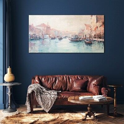 Venetian mornings Glass Wall Art