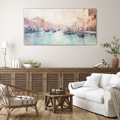 Venetian mornings Glass Wall Art