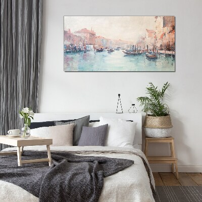 Venetian mornings Glass Wall Art