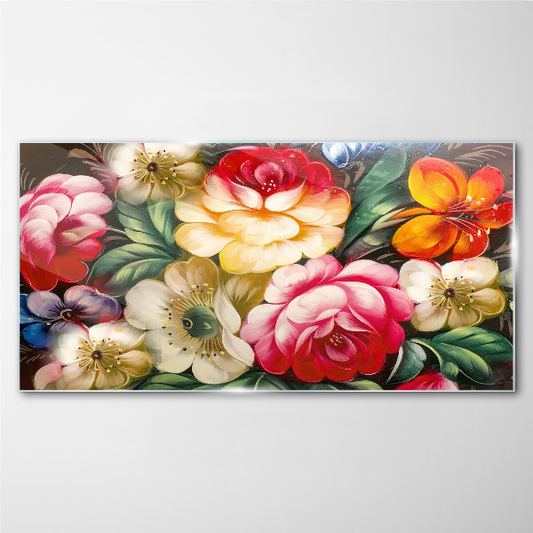 Flower festival of colors Glass Wall Art