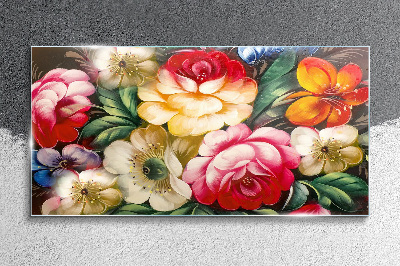Flower festival of colors Glass Wall Art