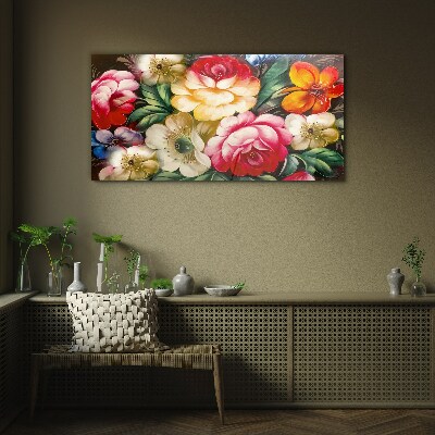 Flower festival of colors Glass Wall Art