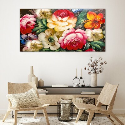Flower festival of colors Glass Wall Art
