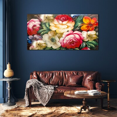 Flower festival of colors Glass Wall Art