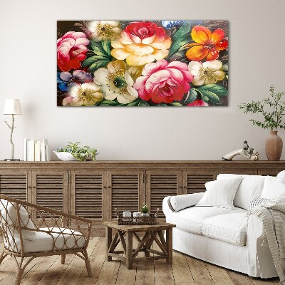 Flower festival of colors Glass Wall Art