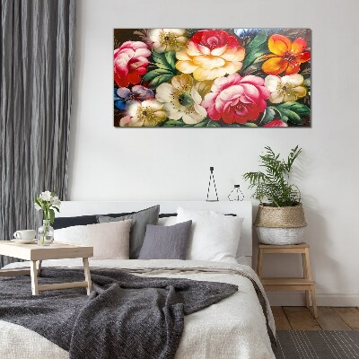 Flower festival of colors Glass Wall Art