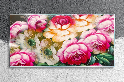 Flower bloom Glass Wall Art